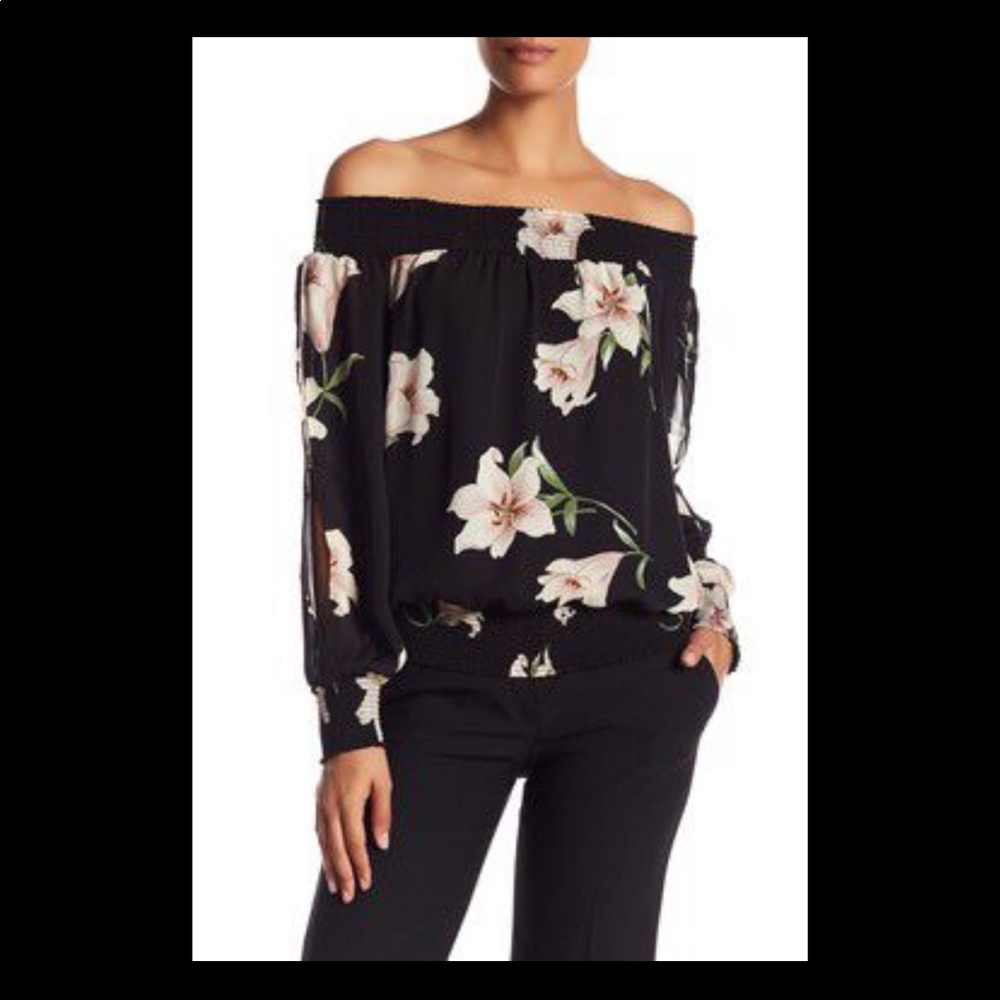 Catherine/Catherine Malandrino floral OTS top, M